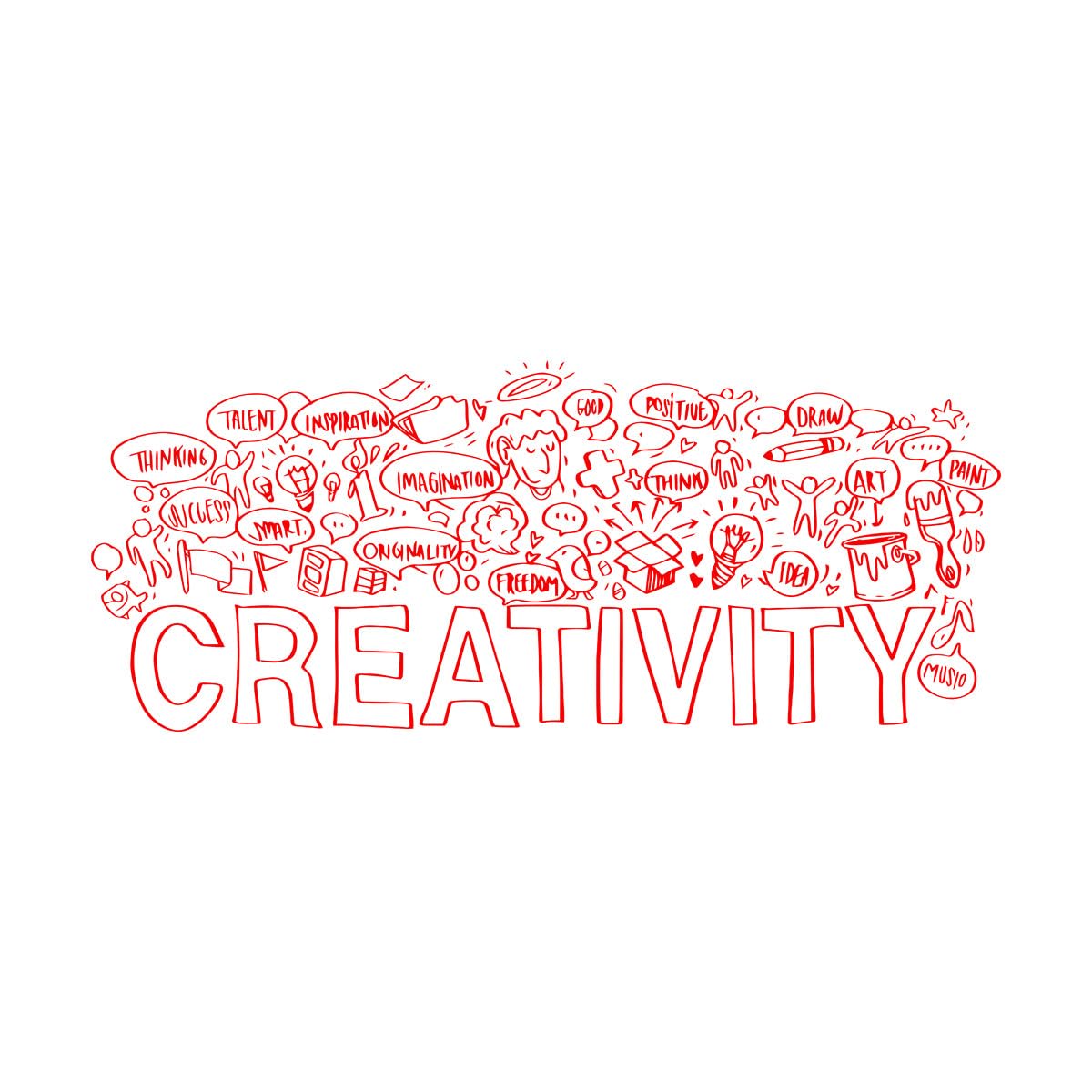 Creative School Children Fine Carving Stickers 34.5x84.6cm Waterproof Large red — image 1