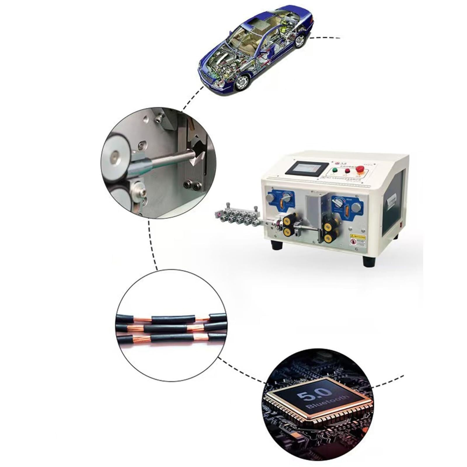 Macchina spelafili completamente automatica per il taglio di cavi elettrici e cavi elettronici