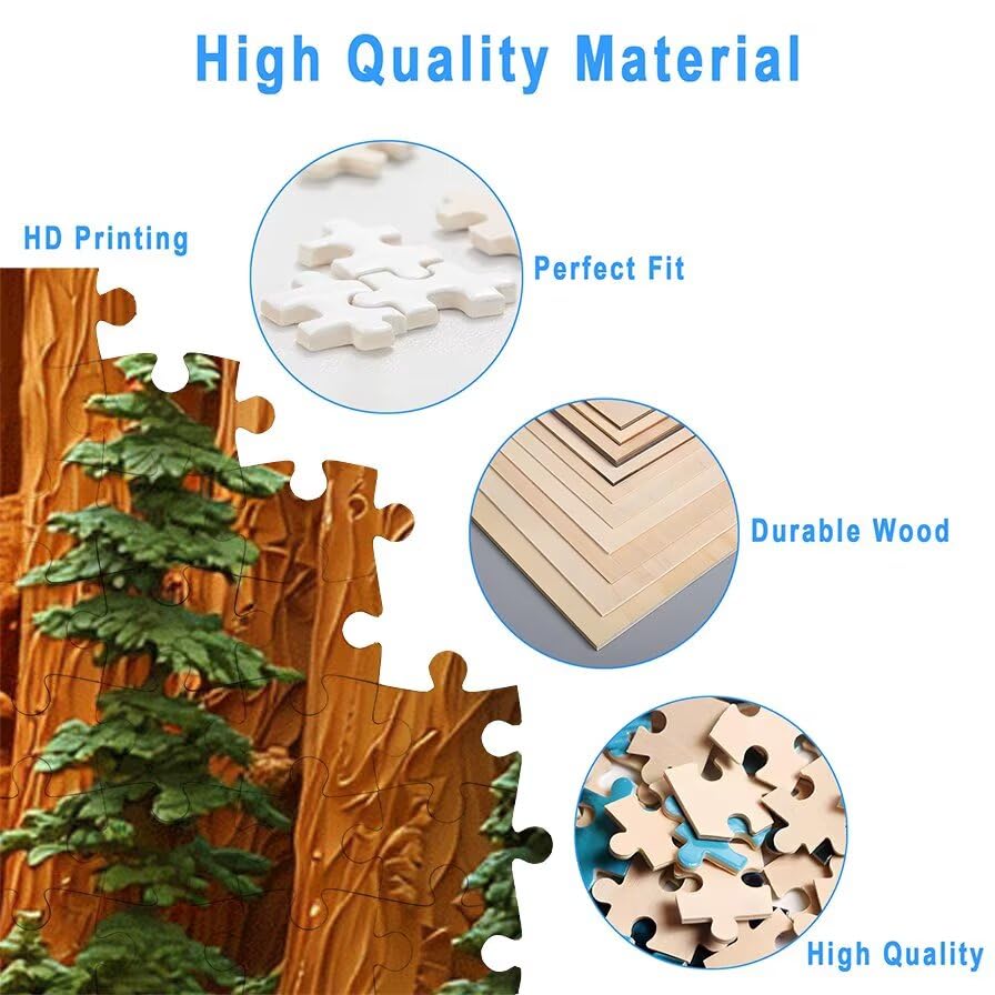 Puzzle 1500 Piezas Bosque para Adultos, Puzzle Paisajes de Madera con Caja Regalo para Adultos, Rompecabezas Desafiante para Toda la Familia, Rompecabezas para Regalo Mujer y Regalo Hombre, -5377