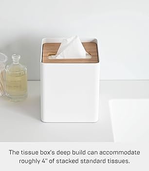 Amazon.com: Yamazaki Home Rin Reusable Tissue Box Cover