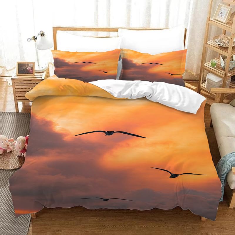 Housse de couette 240x260 orange pour illuminer votre décoration