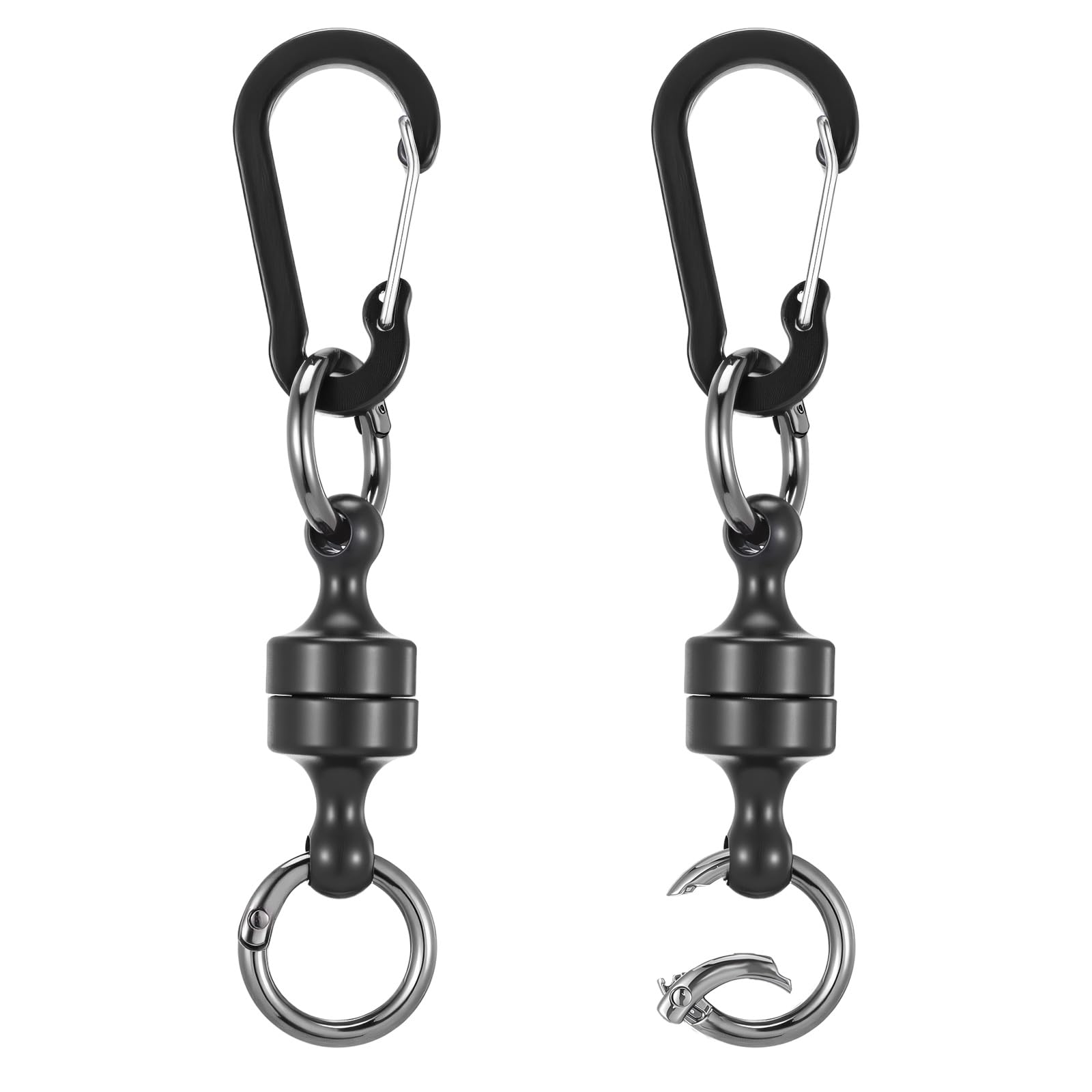 HJZHII Quick Release Keyring, Detachable Magnetic Keychain Magnetic Quick Release Keychain Fly Fishing for Travel Outdoors(2)