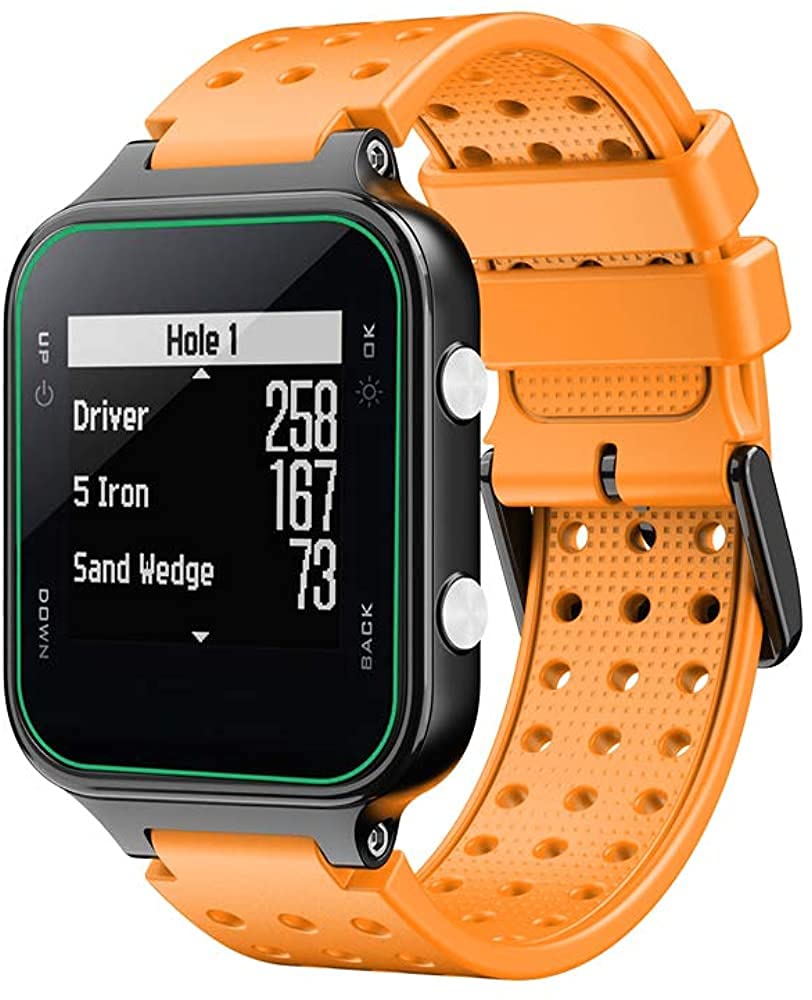 Shieranlee Watch Band Compatible with Garmin Approach S20 Strap/Approach S5 /Approach S6 /Forerunner 220 230 235 630 620 735 Silicone Watchbands