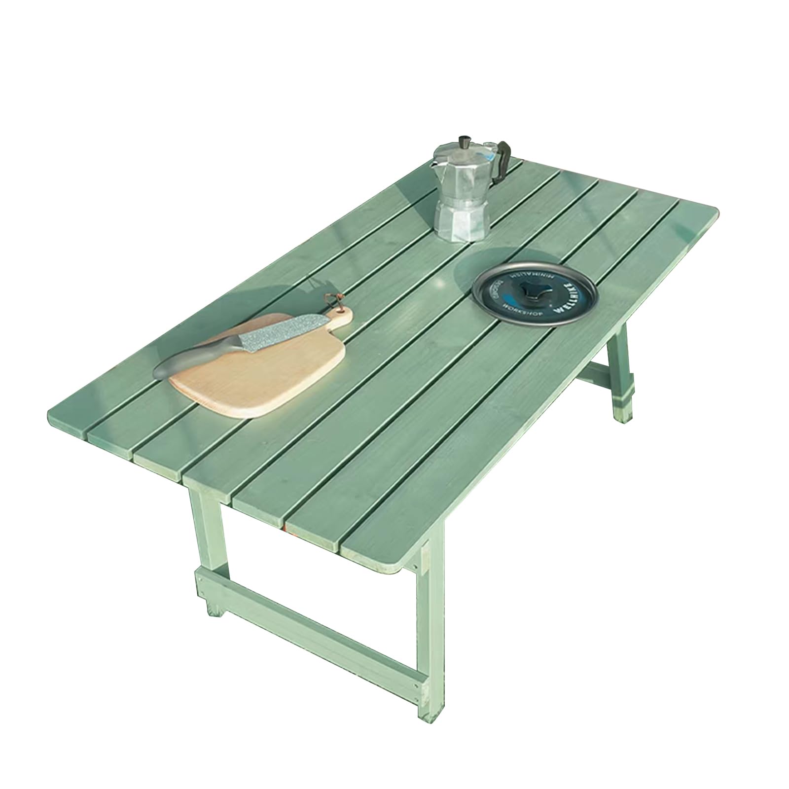 Tavolo Pieghevole da Esterno,Tavolo da giardino pieghevole,Tavolo da Esterno per Balcone, Giardino, Roulotte, Campeggio, Pesca, Spiagge, Barbeque(60cm/23.6in,Horizontal stripes)