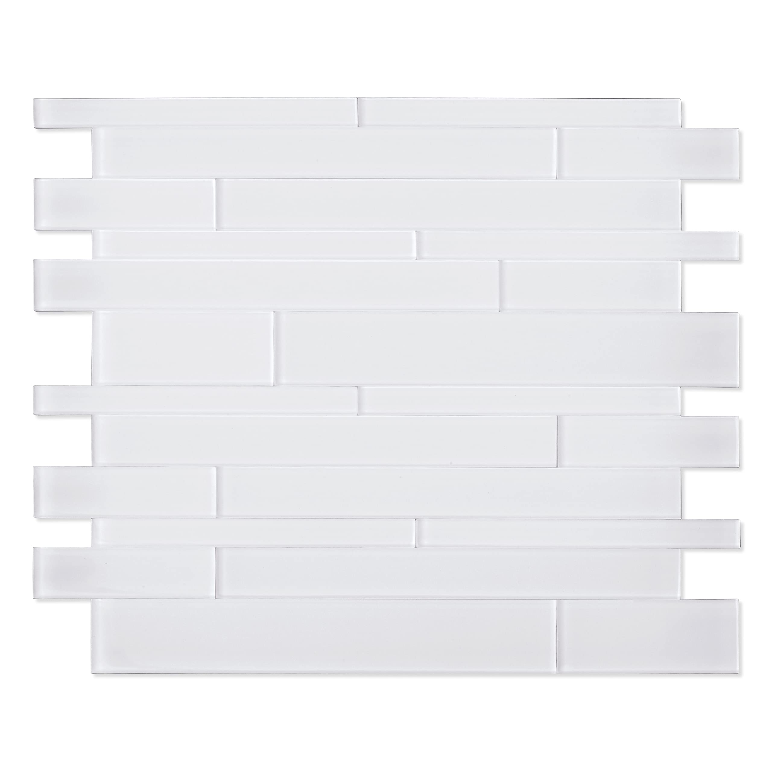 Shanti Premium Patterned Glass Tiles - 3X Faster Installation with No Mortar, No Grout - Peel & Stick Tiles for Kitchen Backsplash, Fireplace, Interior Wall - Sample