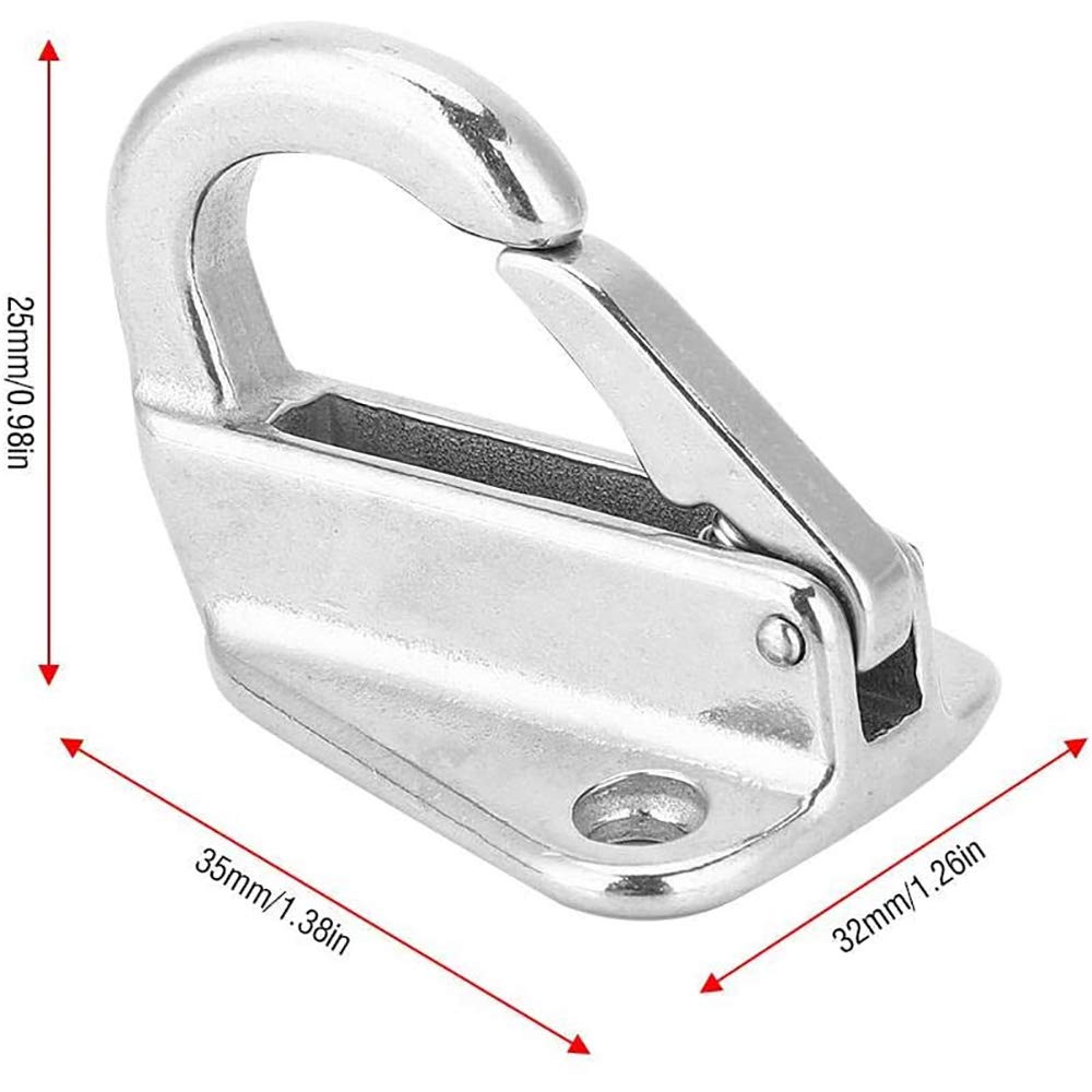 POFET 5pcs Cappotti Gancio Gancio Parete Gancio Molla Gancio Gancio In Acciaio Inox Cappotti Cappelli Gancio Marine Boat Deck Hardware Accessori