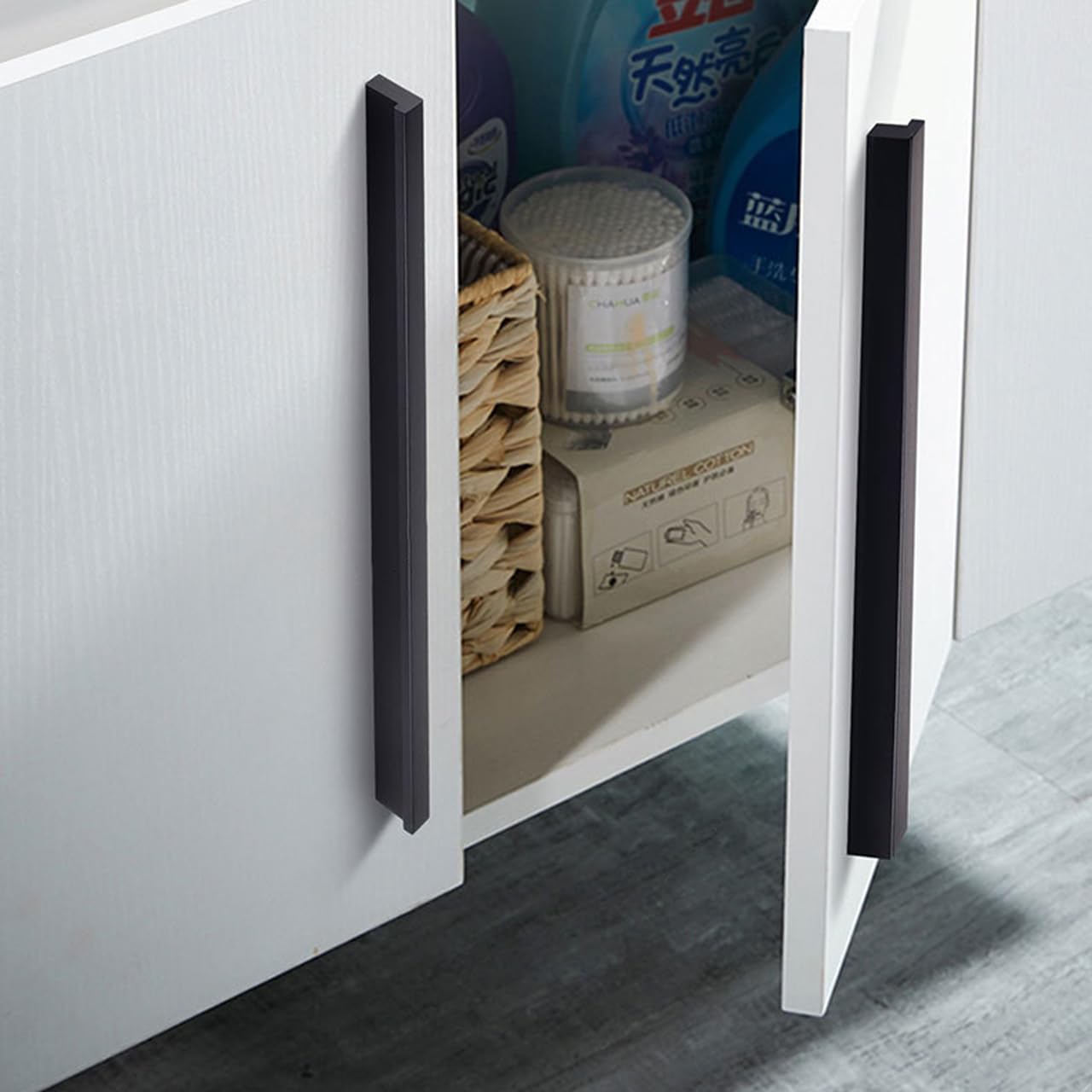 JIALUO0318 Unsichtbare Griffe Champagner - 2 Stück Aluminium Schrankgriffe 256mm Lochabstand