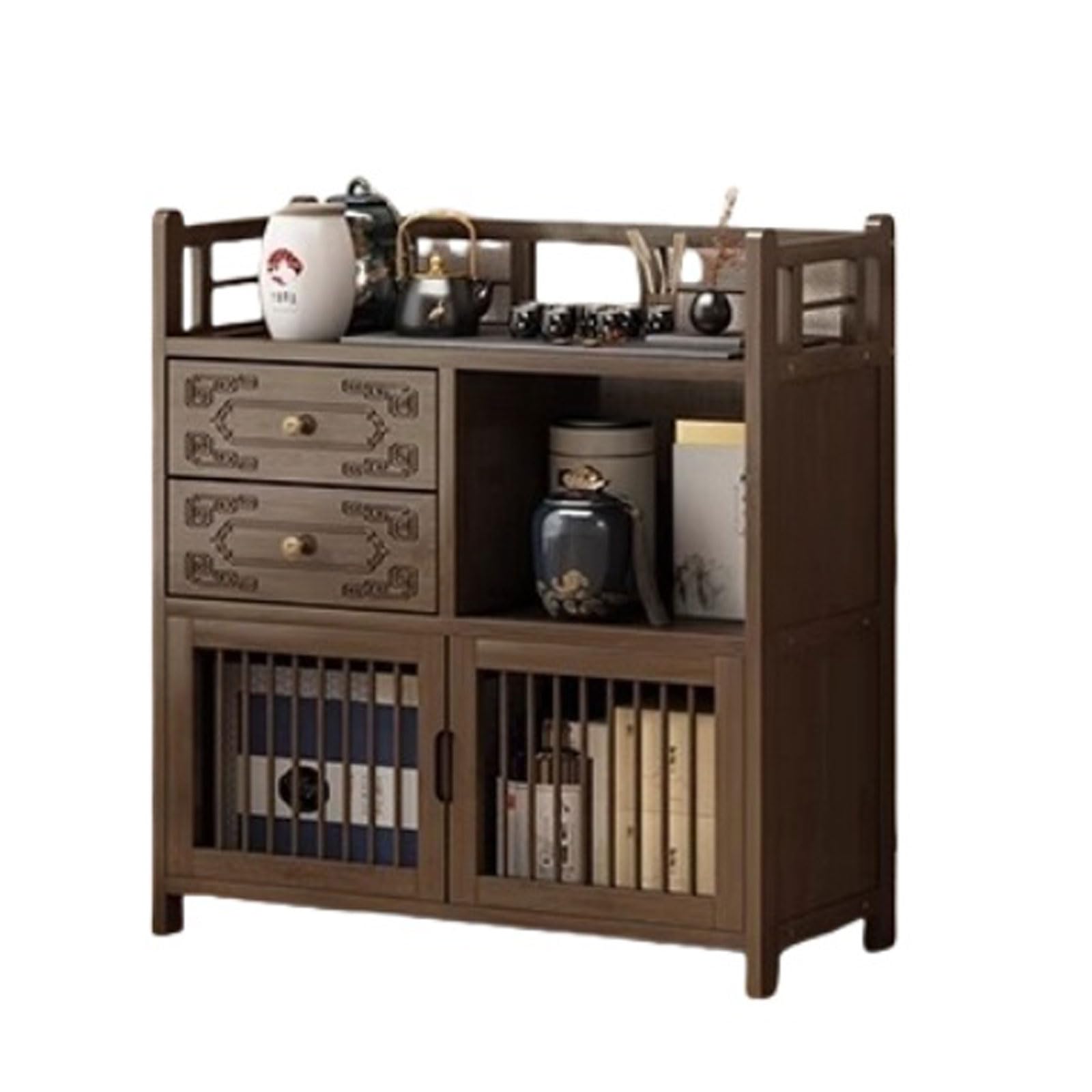 Amazon｜収納ラック 収納棚 茶棚 茶キャビネッ ディスプレイ棚