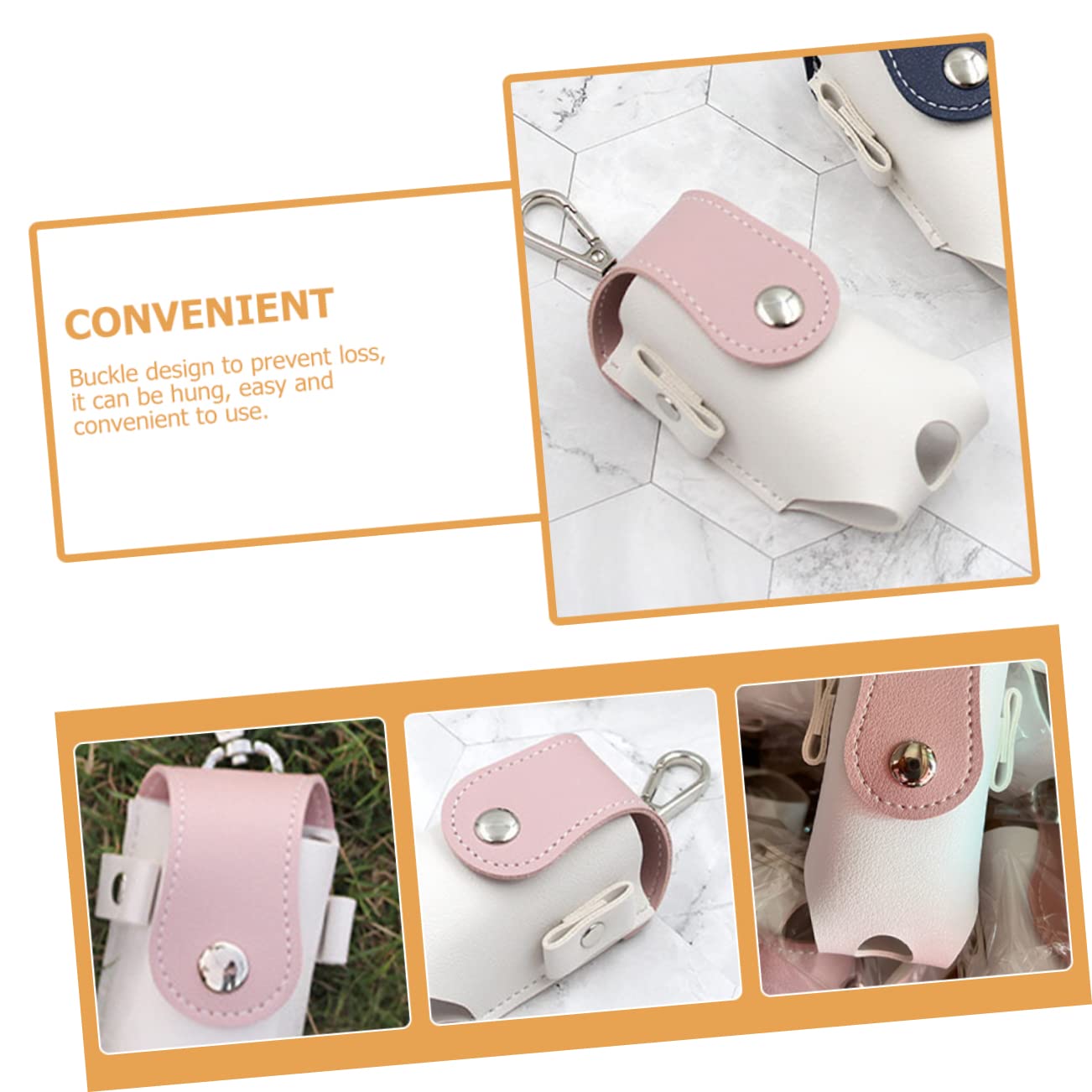 INOOMP 5 Piezas Bolsa de Golf Porta Golf de Uso Diario Bolsa Colgante de Golf Bolsas Golf Accesorios Golf de Golf Bolsa de Pelota de Golf al Aire Libre Suministros de Golf PU Rosa