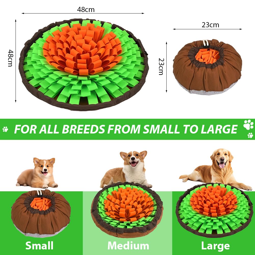 AYESY Tappeto Olfattivo Cane, 48 cm Tappetino antiscivolo per animali domestici con coulisse per appenderlo,tappetino per sniffare cibo,per l'allenamento Olfattivo lo Slow Food Sollievo Dallo Stress
