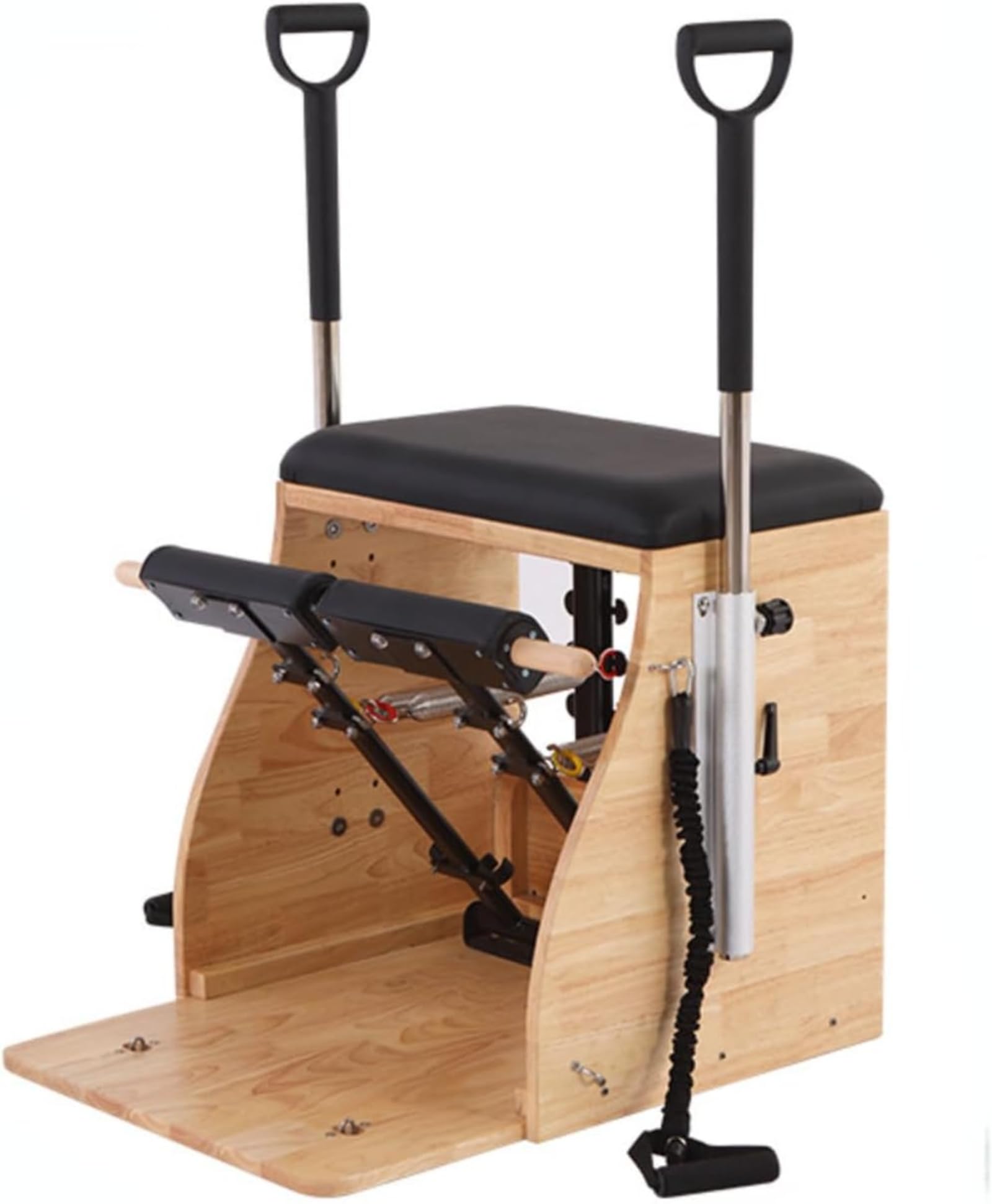Sedia per Pilates Riformatore per Pilates Domestico Attrezzatura per Sedie Professionali per Pilates di Stabilità Attrezzatura per Pilates con Maniglie per Casa E Studio (A-1)