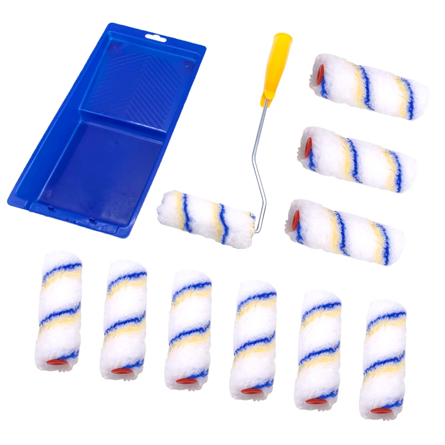 Buy Paint Roller Set,4" Mini Roller Kit Emulsion Roller Kit with 10