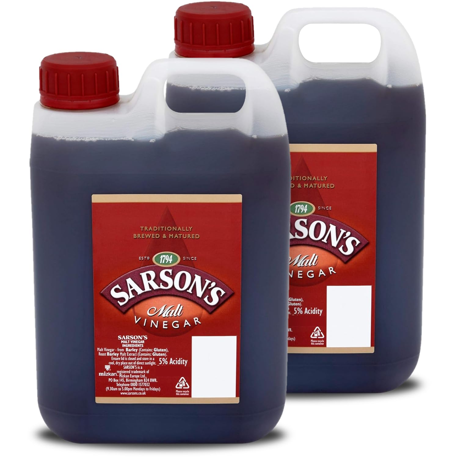 Sarsons Vinagre de malta - 2x5ltr
