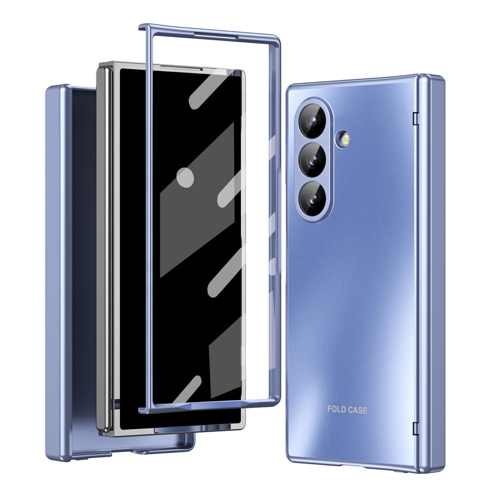 Galvanik Hülle für Samsung Galaxy Z Fold 8 Ultra, Hart PC Gefrostet