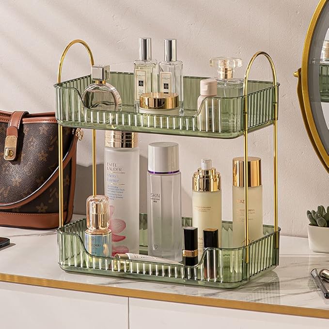 Organizador para Baño shuang qing 2 Niveles, Verde Gem miniatura 2