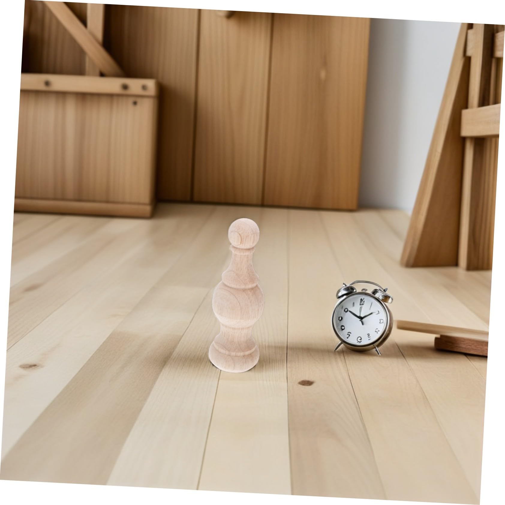 Cabilock Unlackierte Holz-bettpfosten-dekor-kugelspitzen Massivholz Geschnitzt Ansprechende Runde Finials für Gardinenstangen Treppen und Diy-dekoration Robust und Stilvoll