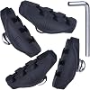 2 Pairs Bike Brake Pads, 50mm V-Brake Caliper Brake Blocks with Installation Tool, No Noise Wear-Resistant Rubber Brake Pads for Road Bikes Mountain Bicycles, Wet & Dry Use