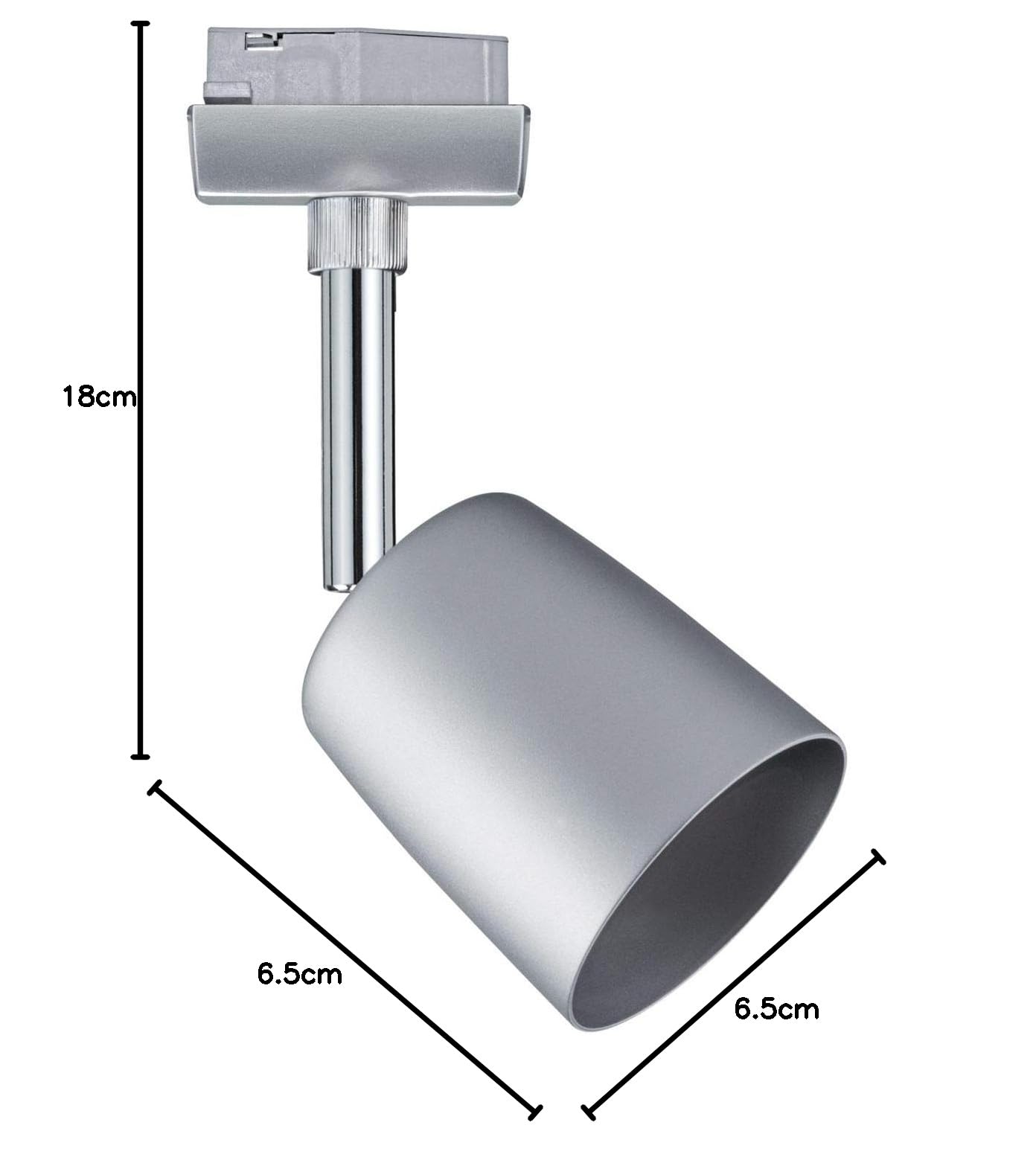 Paulmann 96897 URail Sistema di illuminazione a binario Set Cover max. 4 binari luminosi da 10 Watt cromo opaco, cromo lampada da soffitto metallo, plastica binari a soffitto GU10