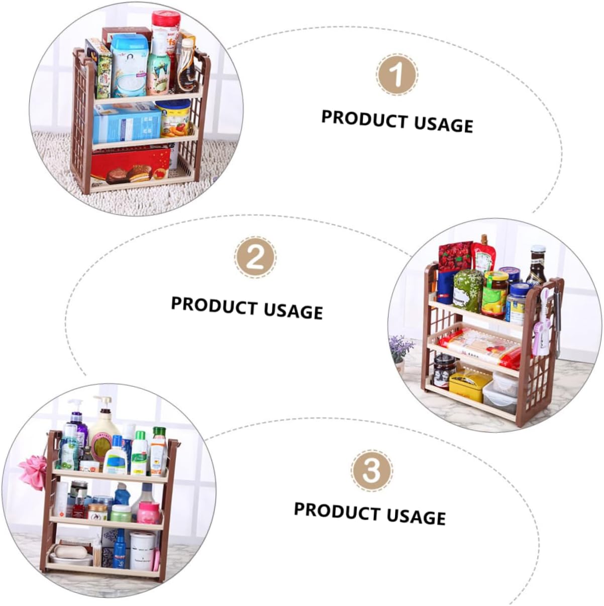 GLEAVI 1Pc Multifunctional Storage Rack Compact Bathroom Shelf for Toiletries Household Supplies Design for Efficient Organization Spaces image 4