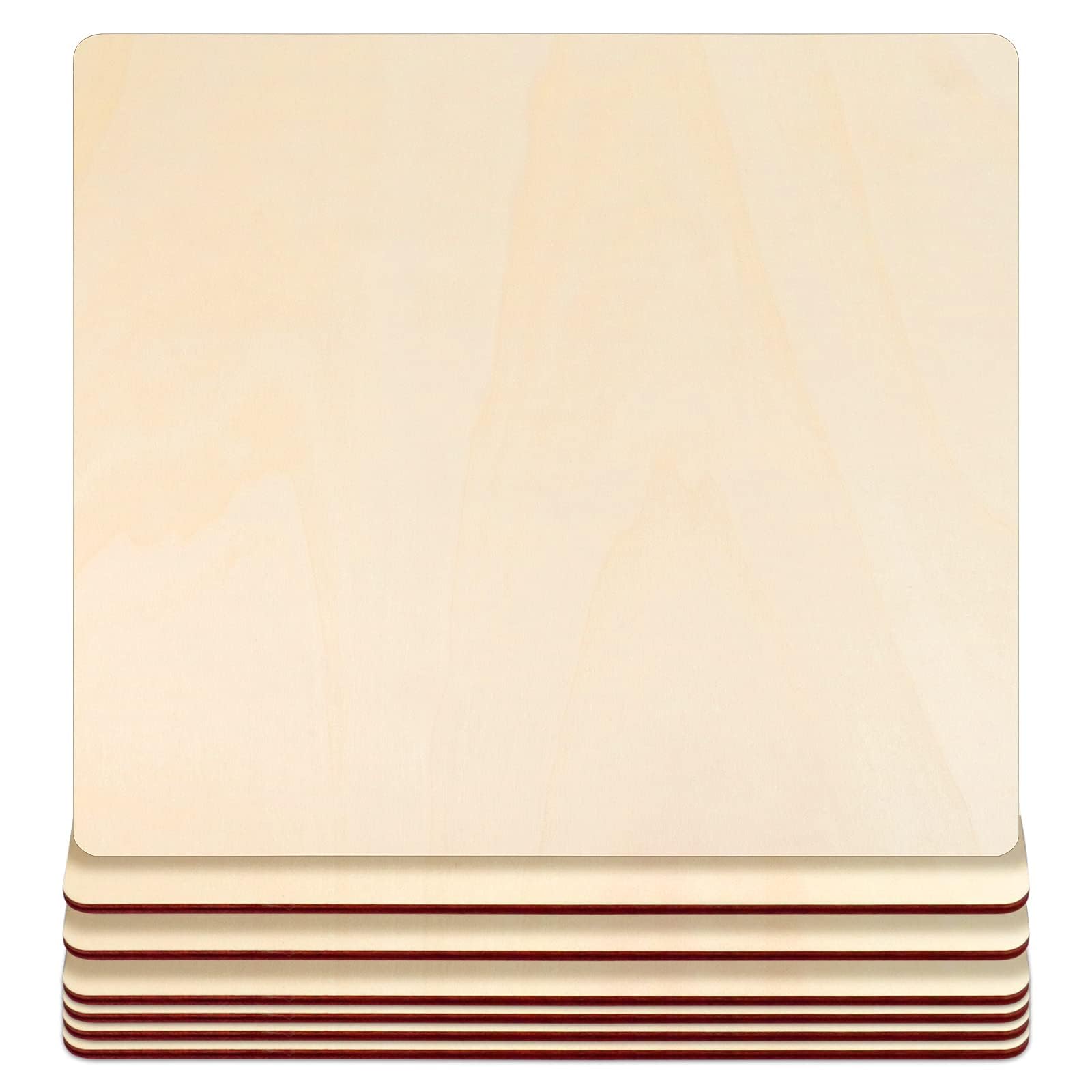 WYKOO Basswood Sheets Plywood Sheet Unfinished Blank Square 4mm Craft Wood Perfect for DIY Projects Painting Drawing Laser Wood Engraving Pack of 7 12x12 Inch