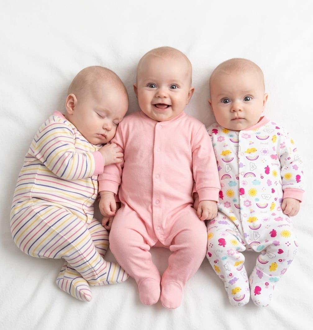 SMILEY APPU New Born Baby Rompers – 100% Cotton Soft & Breathable Jumpsuit for Newborn Baby Boys & Girls | Full Sleeve Sleepsuit-image-8
