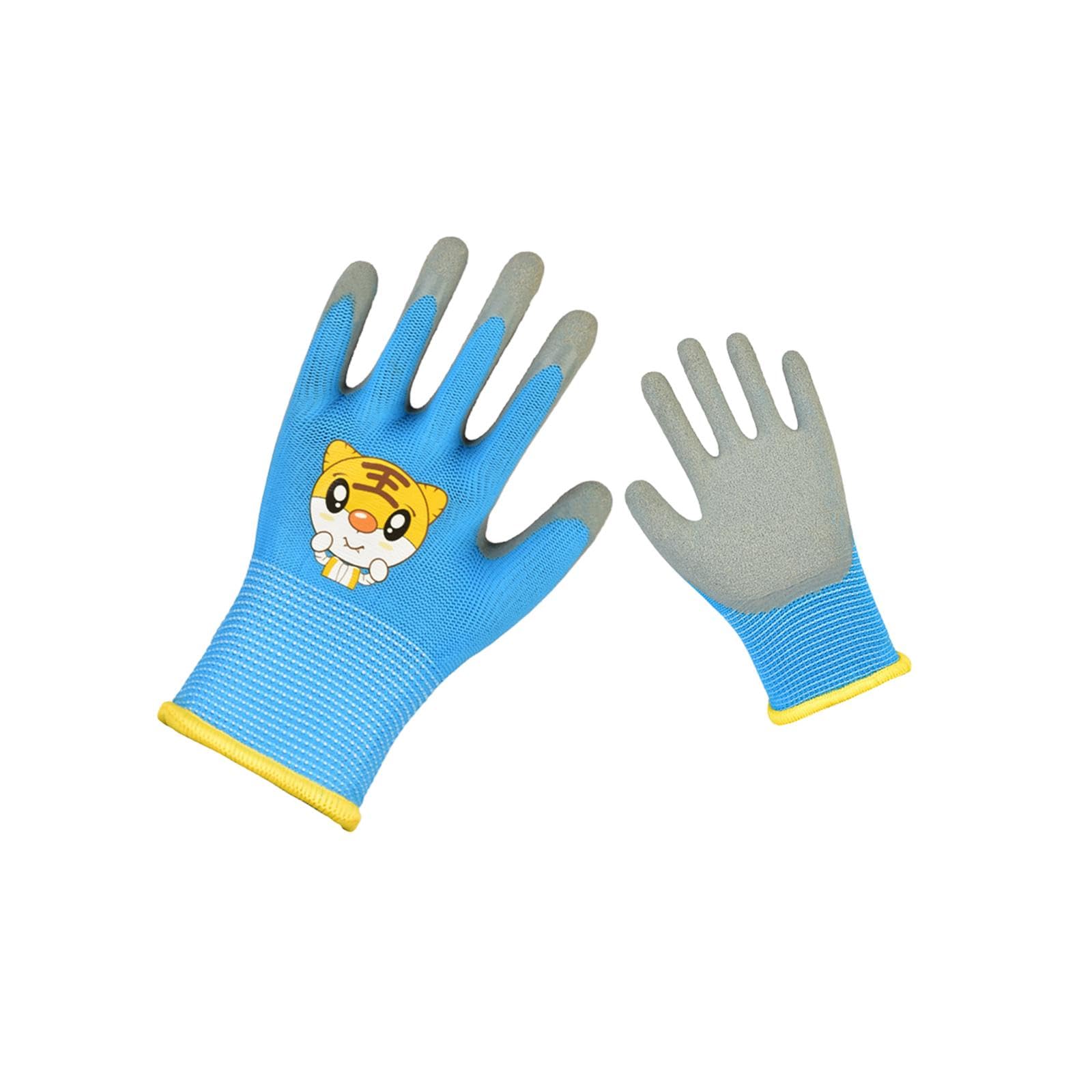 ATORSE Kids Gardening Gloves Rubber Coated Ages 3-5 for Toddler Boys Girls Children Blue-image-45