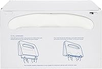 Vista 7 de Fundas de papel desechables para asientos de inodoro, dispensadores de tapa de inodoro plegada a la mitad, color blanco, 4 paquetes de 250, 14