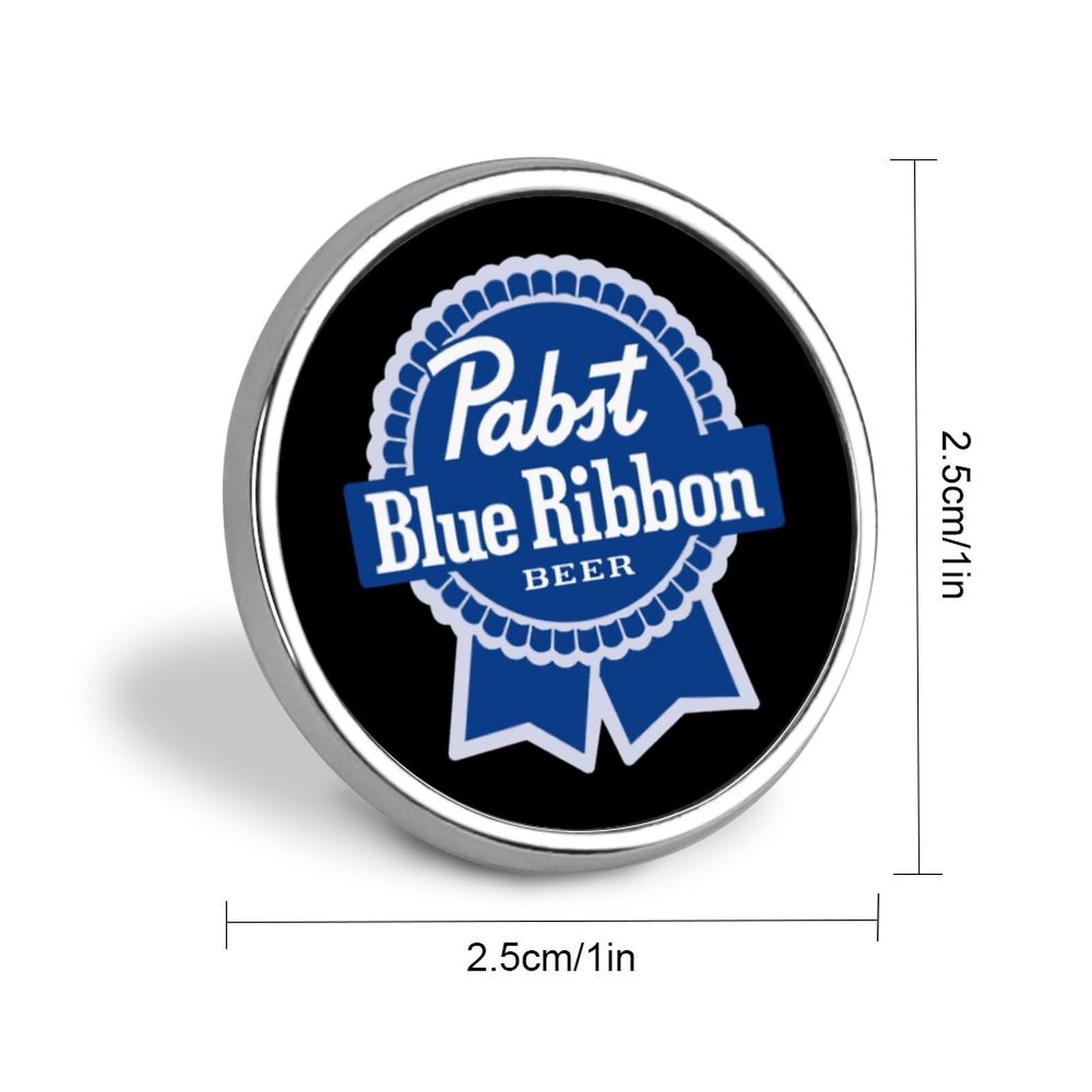 Amazon.co.jp: パブストブルーリボン 丸バッジ ブローチ ピンブローチ