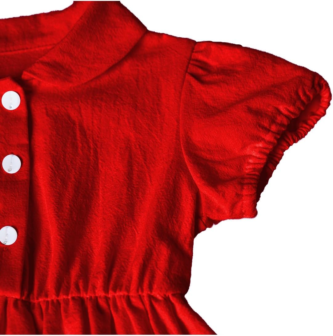 Toddler Girl Dress with Puff Sleeve Baby Tutu Sundress Casual Outfit Cute Dress for Girls 1-7Y - Image 5