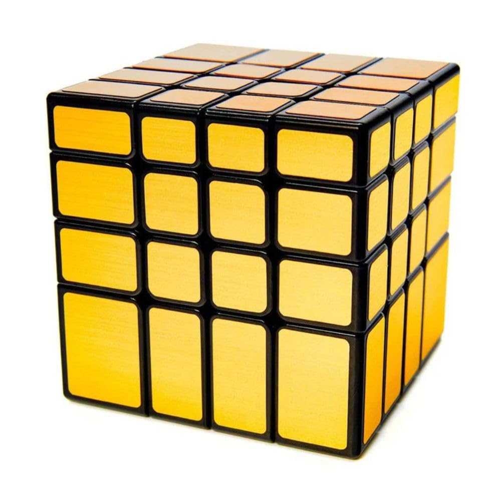 SengSo Mirror 4x4 Shape Mod Speed Cube | Gold Finish | World's First Mass-Produced 4x4x4 Mirror Cube, Shape-Shifting Logic Puzzle for Advanced Solvers, Golden-image-5