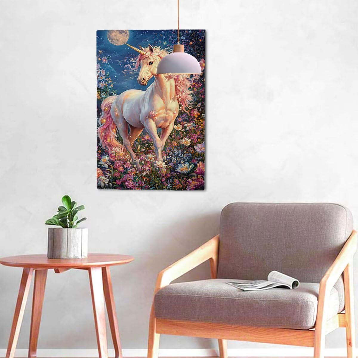 Obraz diamentowy dla dorosłych jednorożec diamentowy obraz duży format 80 x 110 cm, 5D diamentowe malowanie dziecko kryształ ścieg krzyżykowy kryształowy zestaw do rzemiosła artystycznego, dekoracja