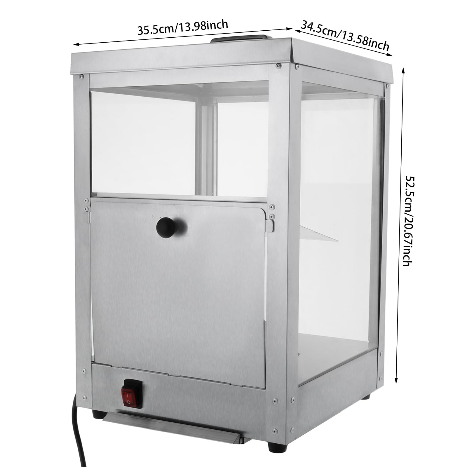 Nacho - Calentador de chips de acero inoxidable (300 W, 220 V, 35 L, 7,7 Gal, para patatas fritas, resistente al agua, 55 ℃/131 ℉)