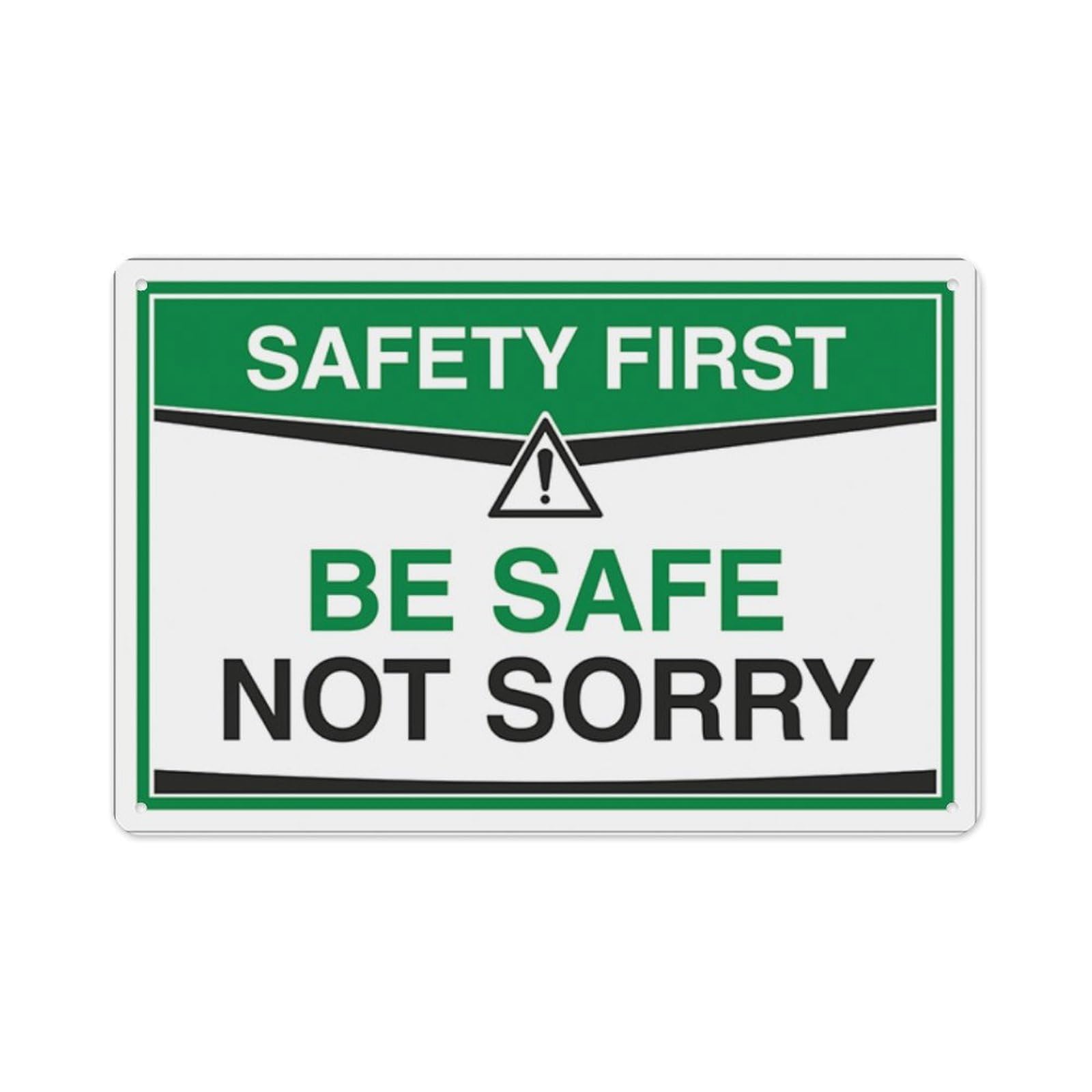 peiyeety Be SafeSorry Aluminum Tin Warning Signs For Home Outdoor Garden 8X12 Inches