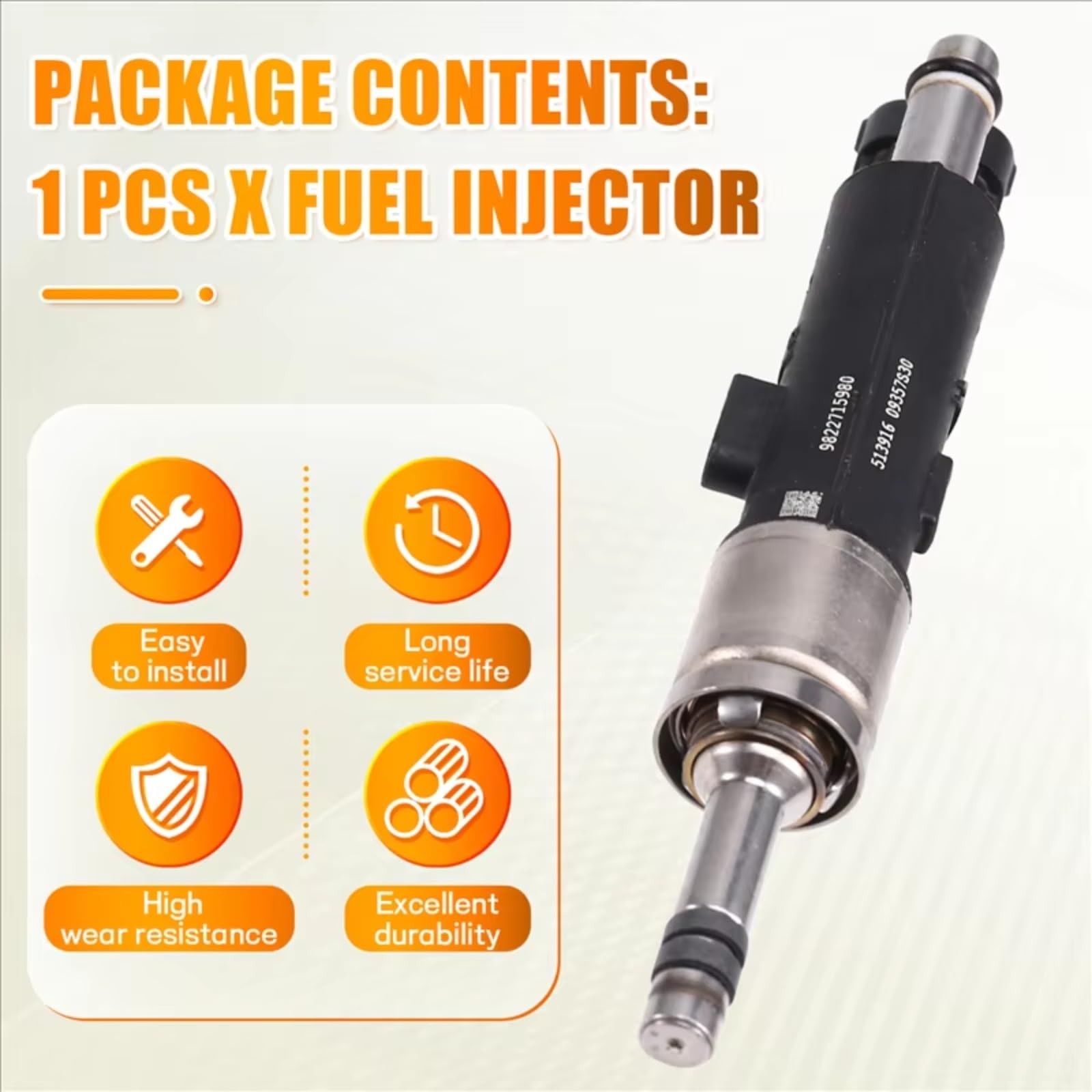 Inyectores Inyector Combustible Automático Boquilla Inyección Combustible Para Motor Coche Piezas De Repuesto 9822715980 Compatible Con Peugeot 208 2008 308 5008