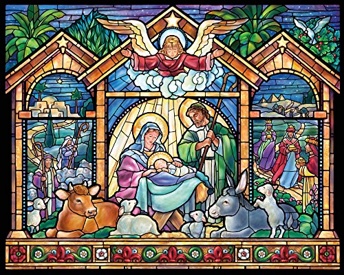 Stained Glass Nativity Jigsaw Puzzle 1000 Piece