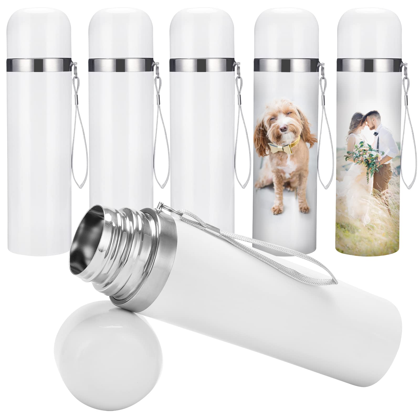 Buy 6 Pack Sublimation Blanks White Straight Skinny Tumblers Cups