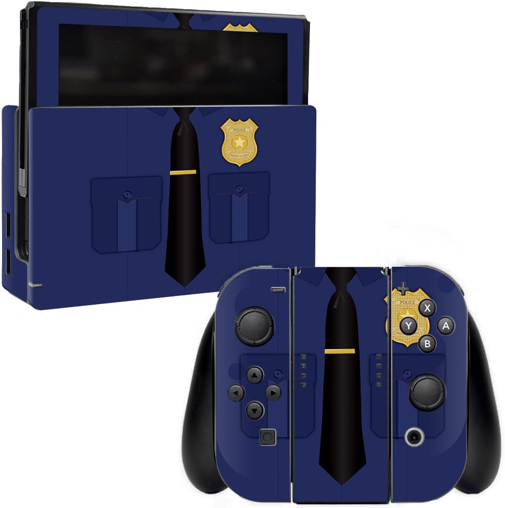 MightySkins Skin Compatible with Nintendo Switch - Policeman | Protective, Durable, and Unique Vinyl Decal wrap Cover | Easy to Apply, Remove, and Change Styles | Made in The USA