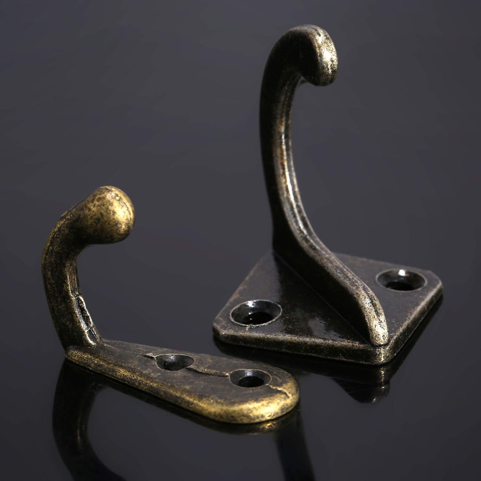 Percheros Metal Retro Ganchos Percheros De Pared Vintage - 12 Piezas Bronce Rojo | Para Colgar Ropa, Sombreros Y Toallas Ganchos Decorativos