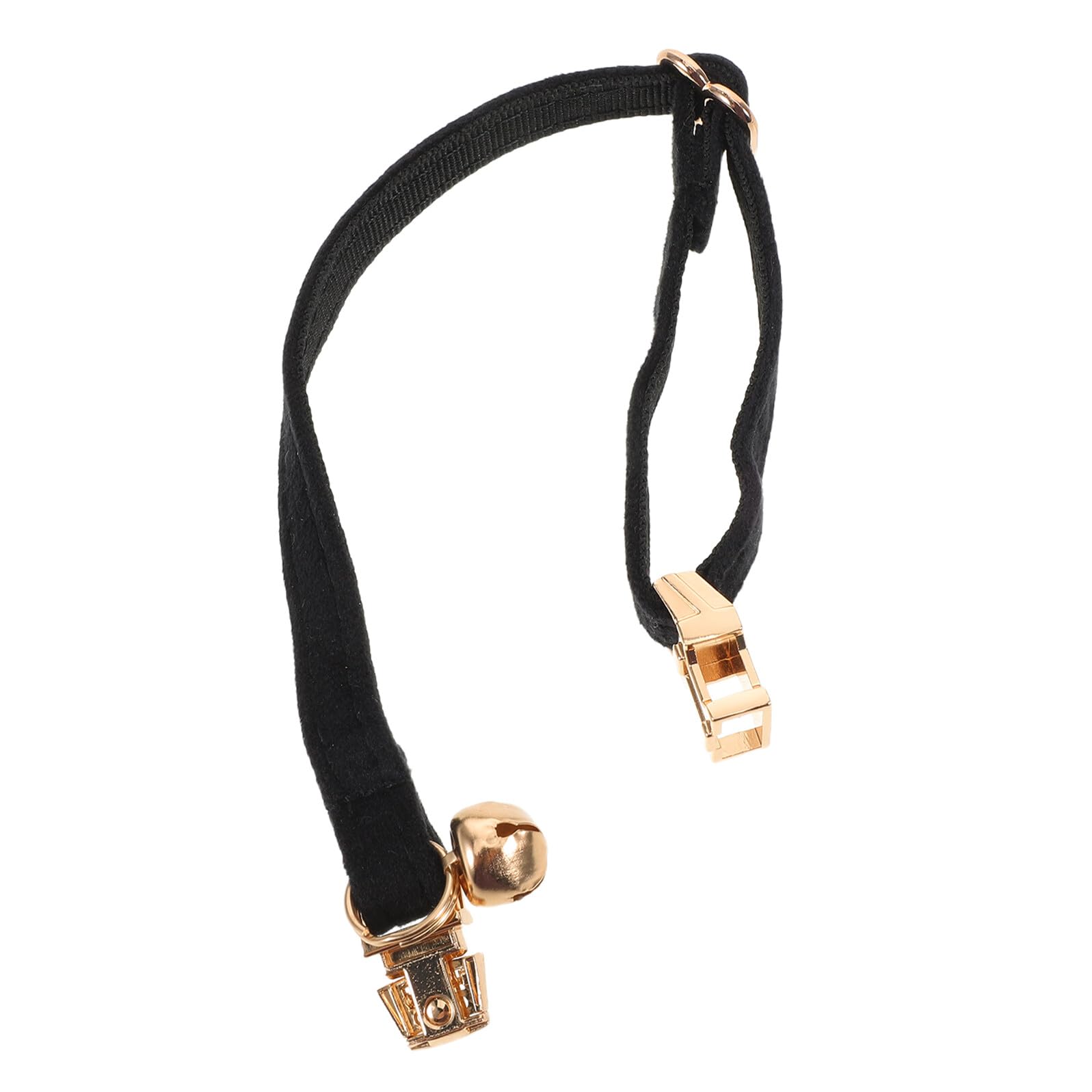 Collier pour Chat Femelle Velours Doux avec Clochette Collier Ajustable Élégant avec Boucle Dorée Confortable et Luxueux pour Chatons et Petits Chats Accessoire Raffiné pour