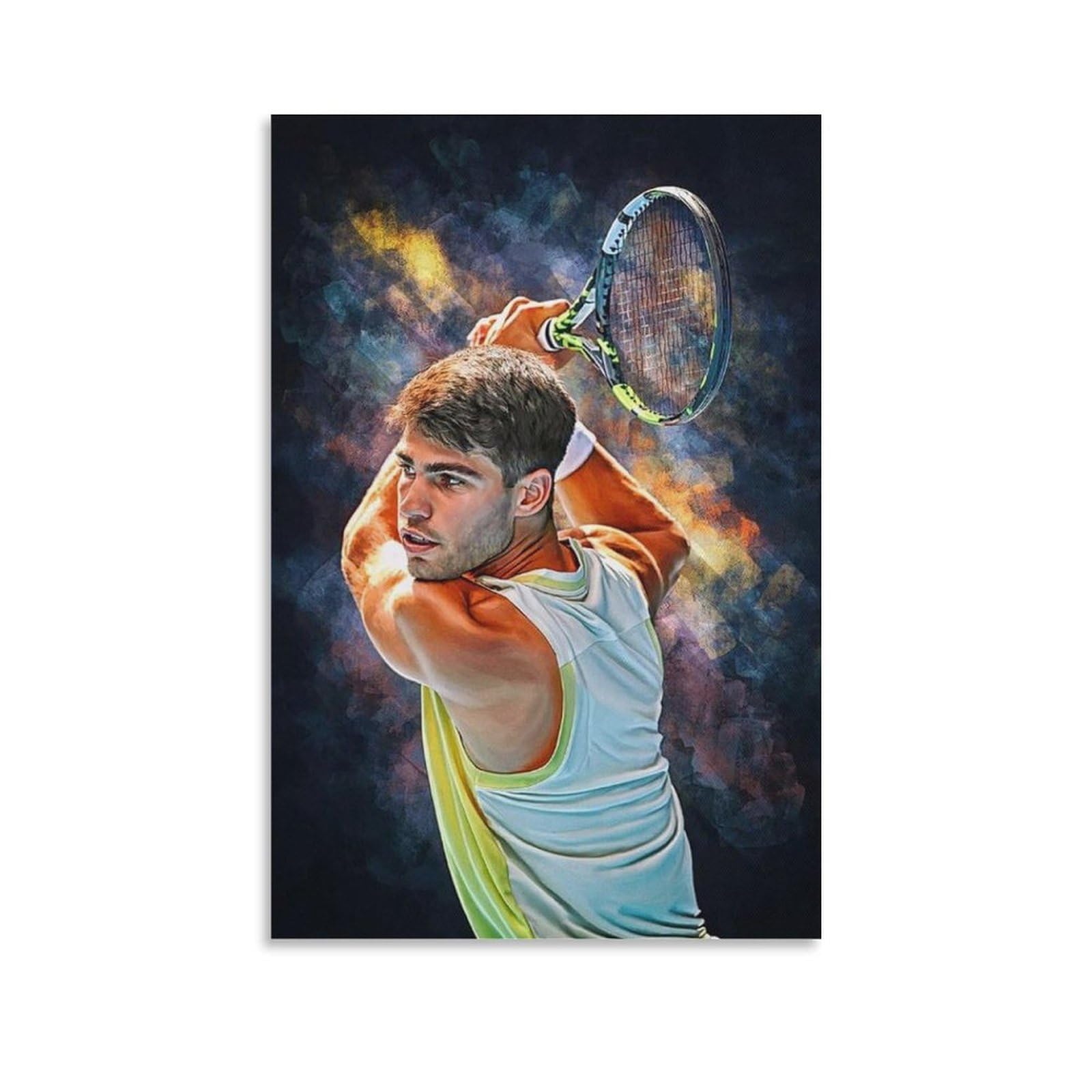 ASUIU Carlos Alcaraz Canvas Poster Poster Cool Artworks Painting Wall Art Canvas Prints Hanging Picture Posters 16x24inch(40x60cm)