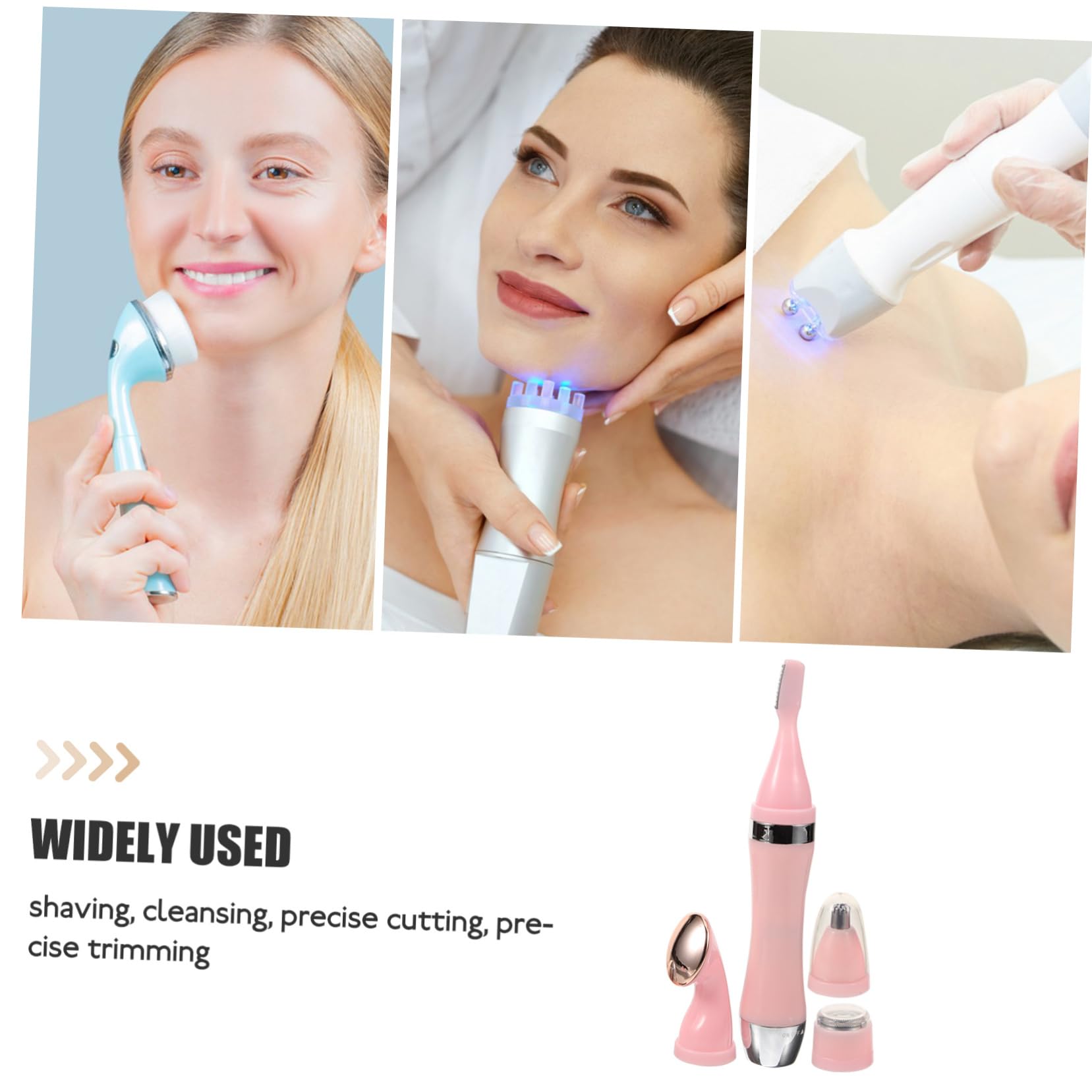 Rasoio Elettrico per Donna Epilatore per Viso e Corpo con Testine di Rasatura Rimuove Peli Superflui e Calli Strumenti di Bellezza senza Fili