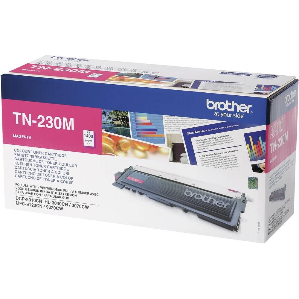 Brother Original Tonerkassette TN-230M magenta (für Brother DCP-9010CN, MFC-9120CN, HL-3040CN, HL-3070CW, MFC-9320CW)