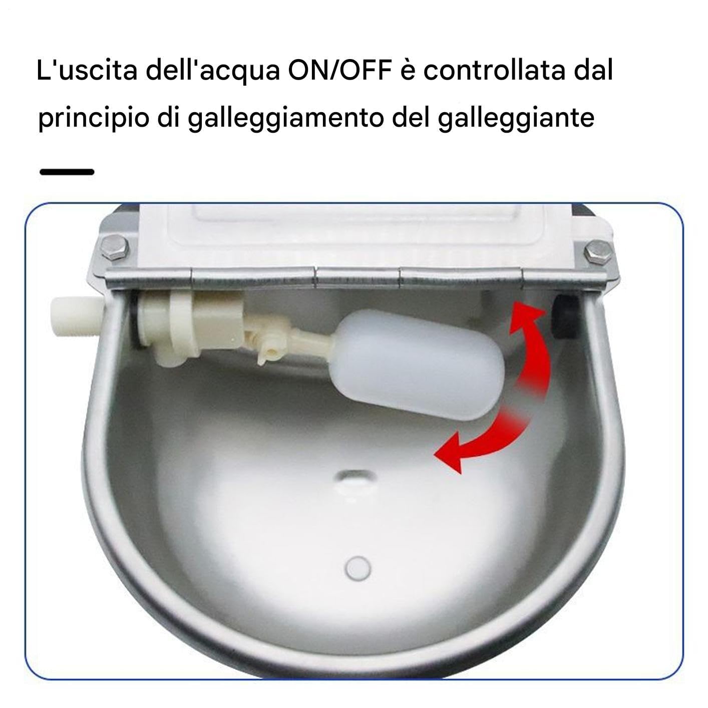 Abbeveratoi Automatici Per Bovini Ciotole Per Alimentazione In Acciaio | Design Con Valvola a Galleggiante Preciso Per Animali Da Cortile E Allevamenti
