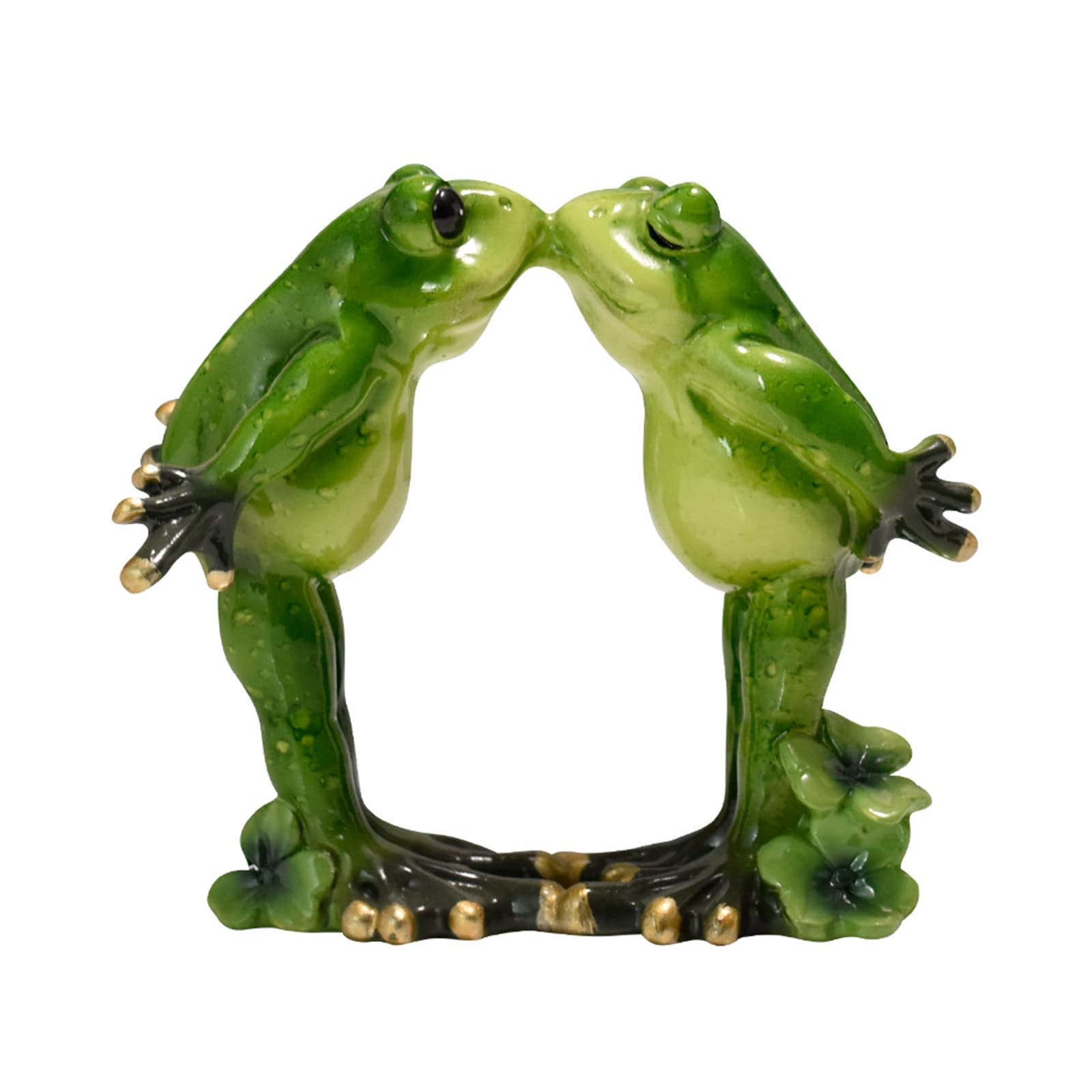 Lazyspace Frogs Figurines Statue, Valentine Frog Sculpture Statue Resin Frog Lovers Frog for Indoor Outdoor Decoration