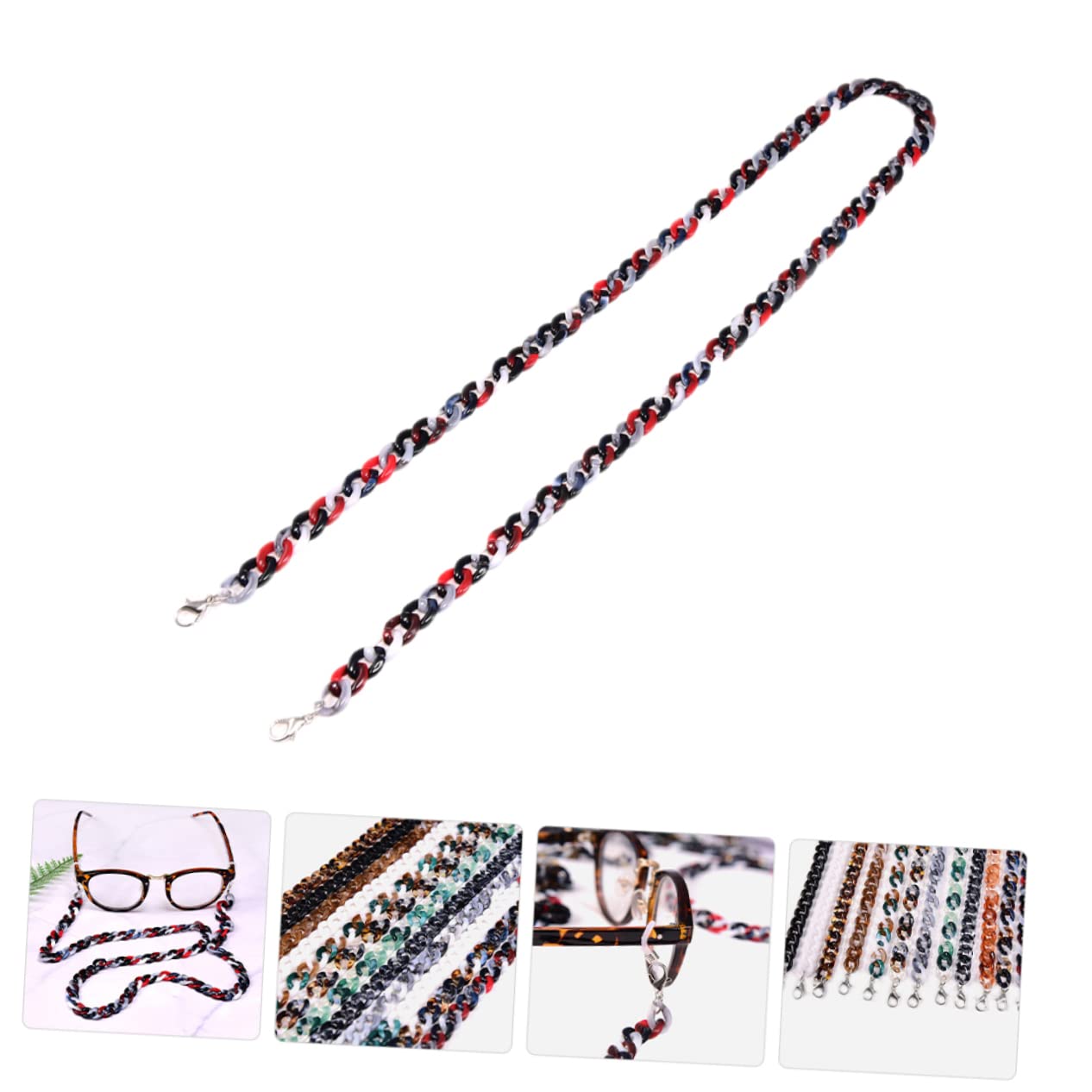 BESTYASH Cadena De Gafas Cordón De Anteojos Ligero Porta Gafas Con Cuentas Lentes Cadenas Titular De Los Anteojos Gafas De Sol Múltiple Gafas Ligeras Hombres Titulares Acrílico