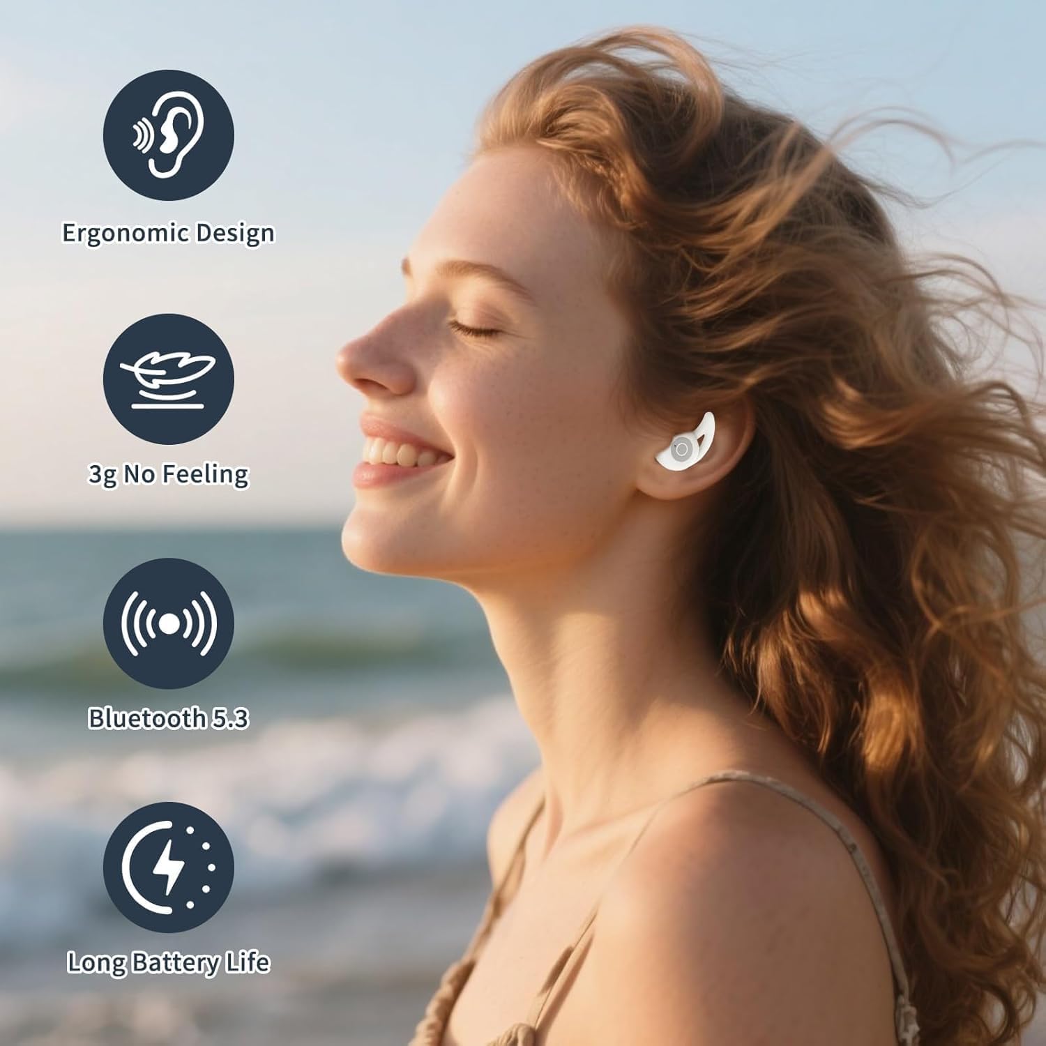 2026 New Schlaf Kopfhörer - Mini Schlafkopfhörer Bluetooth 5.3 Kopfhörer mit 80 Stunden Akkulaufzeit - Kabellose Kopfhörer abellos Bluetooth mit SFE-Ohrpassform - weichen sleepbuds & druckfreiem