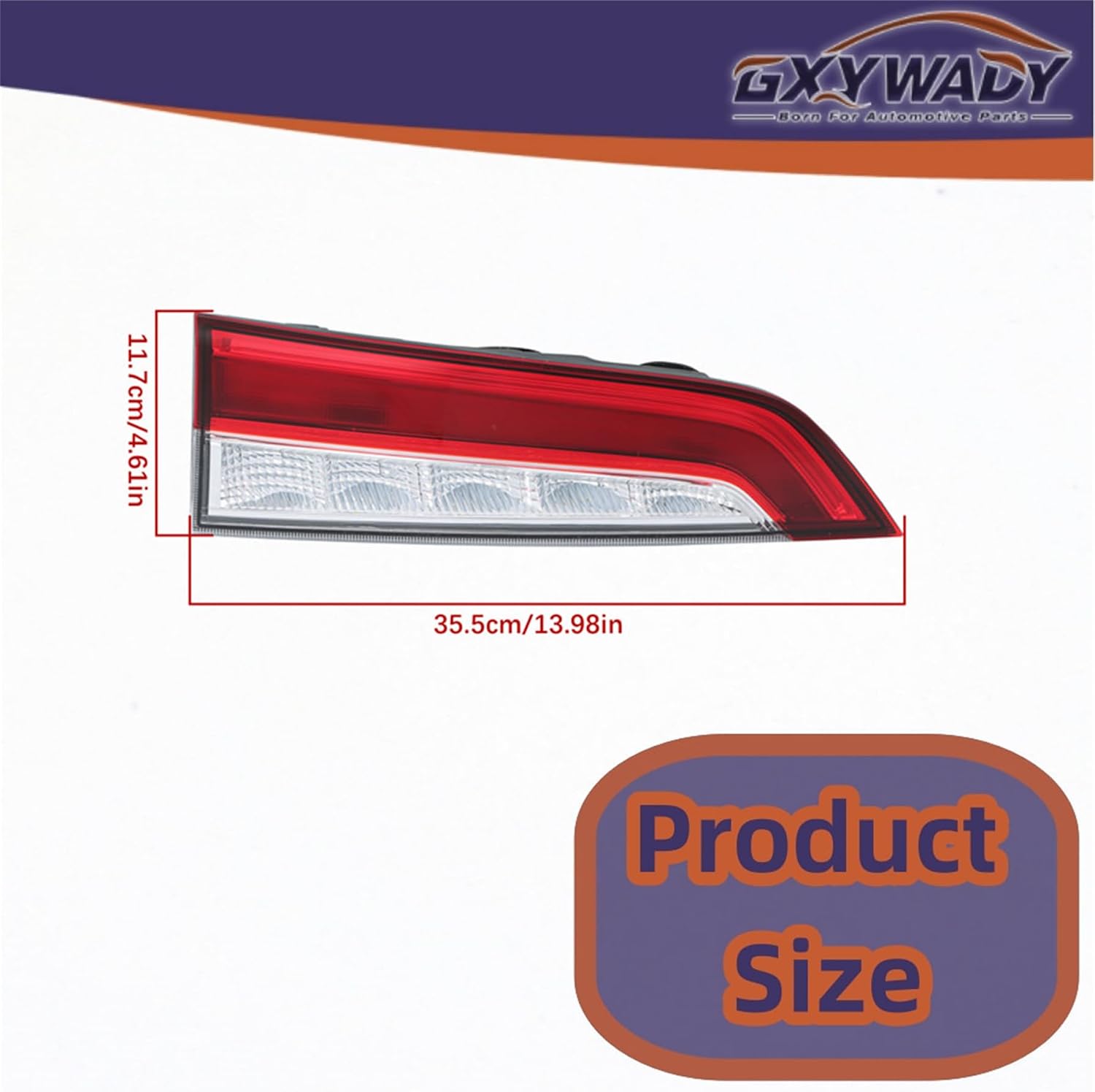 GXYWADY Inner Left Side Tail Light Assembly Replacement for Pilot 2019 2020 2021 2022 Driver Side Rear Tail Lamp Assembly Replacement for 34155-TG7-A11
