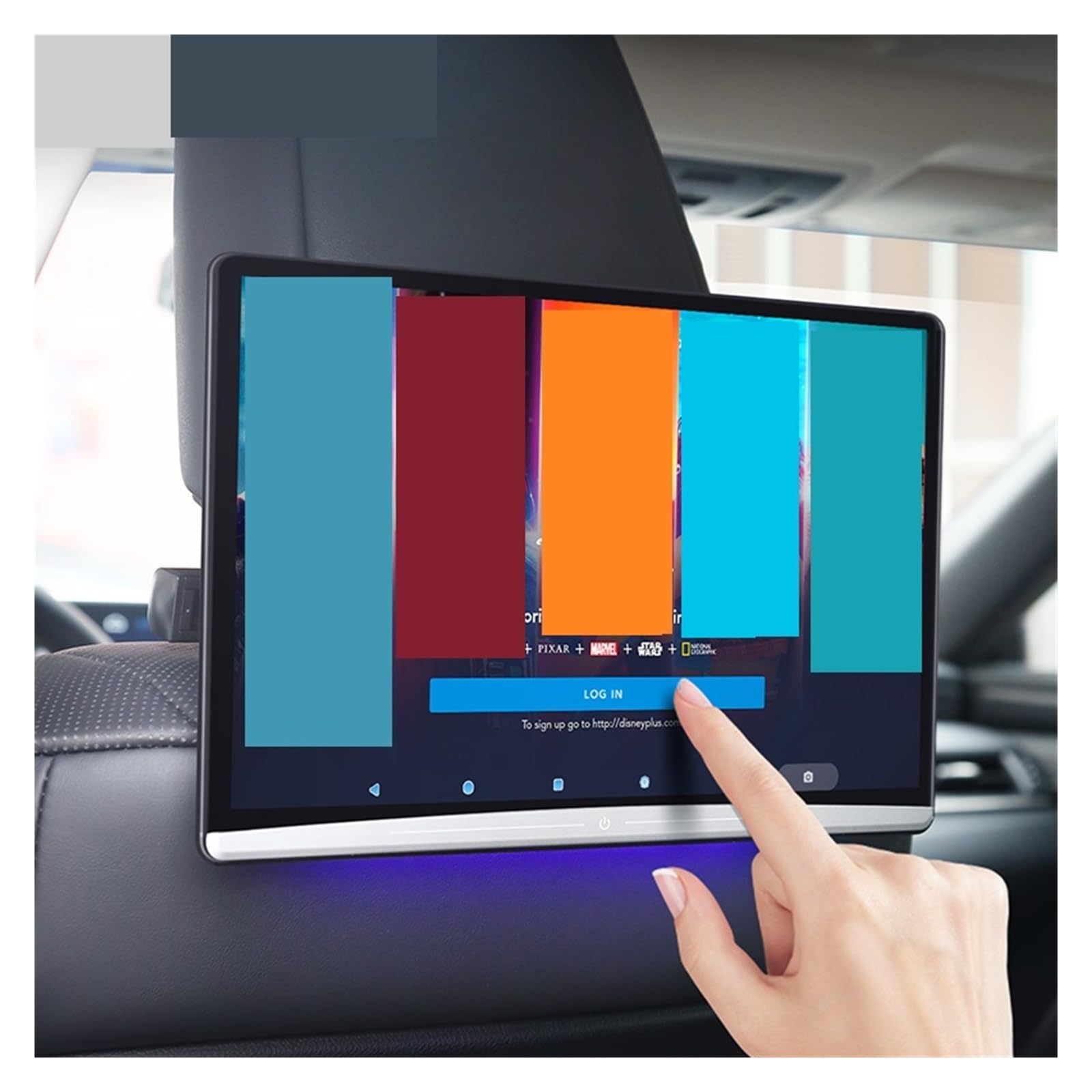Reproductor de DVD para coche Monitor De TV For Reposacabezas De 13,3 Pulgadas 4K For Automóvil, Tableta Multifunción Con Pantalla Táctil, WiFi/Bluetooth/USB/SD/HDMI, Entrada Y Salida FM(13.3 In 2G 32