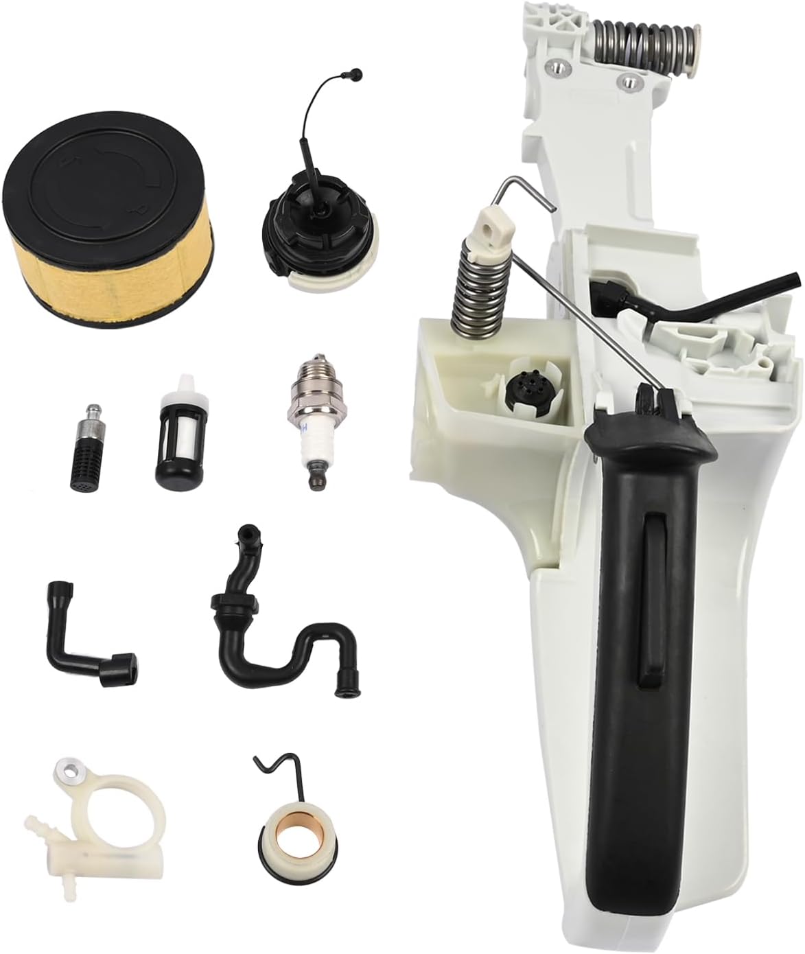 1143 350 0825 Rear Handle Fuel Tank Trigger Assembly Compatible with Stihl MS231 MS251 Chainsaw Ten-piece set Fuel Tank Assembly with Accessories