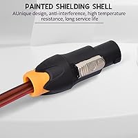 Vista 4 de Speakon a 14 "TS Macho Cables de altavoz 5 pies 2 unids profesional calibre 14 AWG cable de conexión amplificador de audio DJPA cable de altavoz